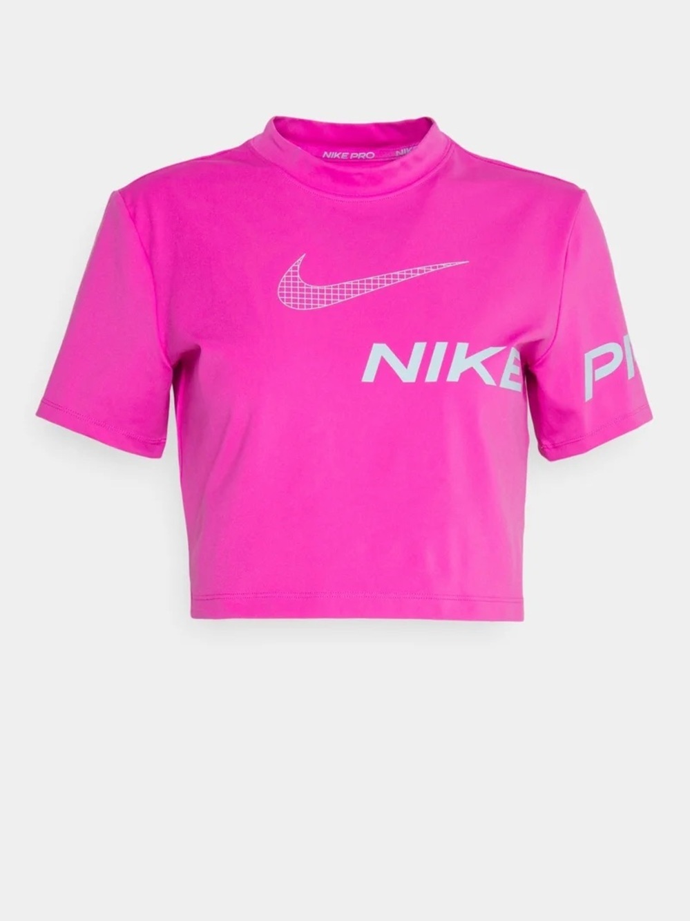 Nike Hot Pink Cropped Short Sleeve Tee with White Logos
